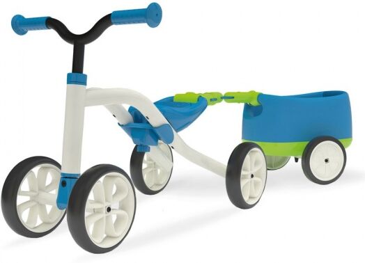 Chillafish Quadie loopfiets met trailer Junior Blauw/Groen