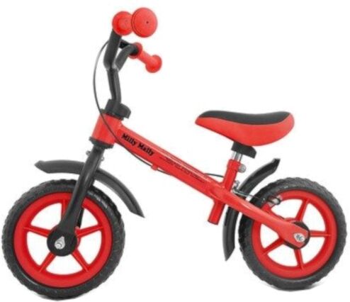 Milly Mally loopfiets Dragon 10 Inch Junior Knijprem Rood