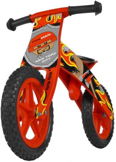 Milly Mally loopfiets Flip Fireman 12 Inch Junior Rood