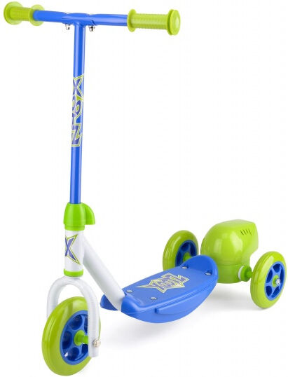 Xootz 3 wiel kinderstep Bubble Scooter Jongens Voetrem Groen/Blauw