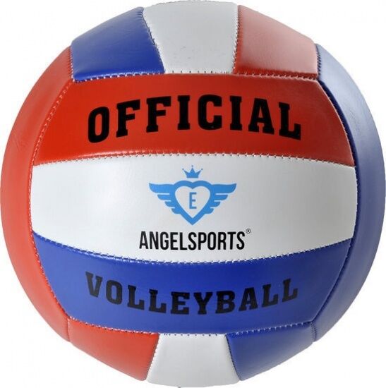 Angel Sports beachvolleybal kunstleer rood/wit/blauw - Rood,Blauw,Wit