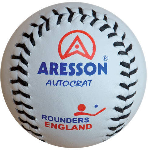 Aresson honkbal Rounders 19,5 cm leer wit - Wit