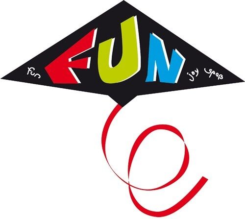 Günther eenlijnskindervlieger Fun 108 cm zwart - Zwart