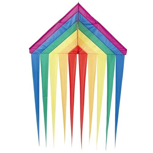 Invento eenlijnskindervlieger Delta Rainbow 134 cm - Multicolor