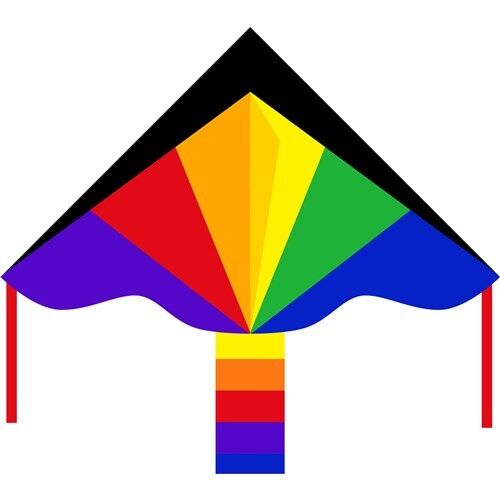 Invento eenlijnskindervlieger Simple Flyer Rainbow 120 cm - Multicolor