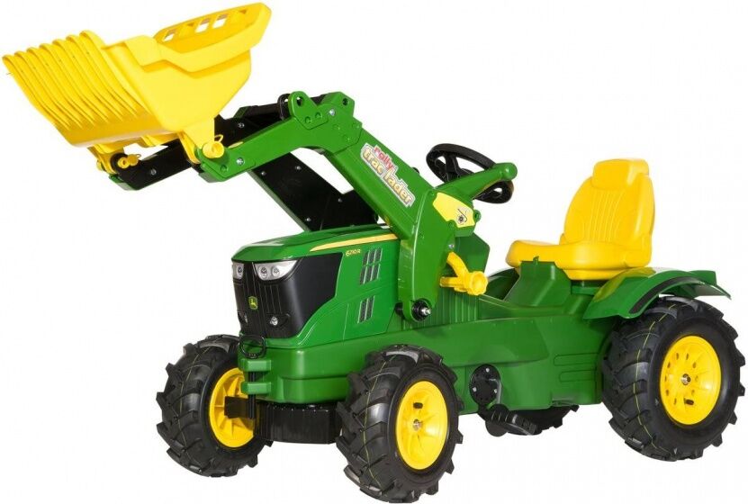 Rolly Toys traptractor RollyFarmtrac John Deere 6210R LB groen - Groen