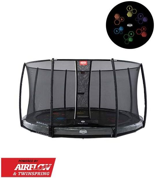 BERG Toys Berg Elite Inground 430 Grå Levels Med Sikkerhetsnett Deluxe 430 cm dia Grå Levels