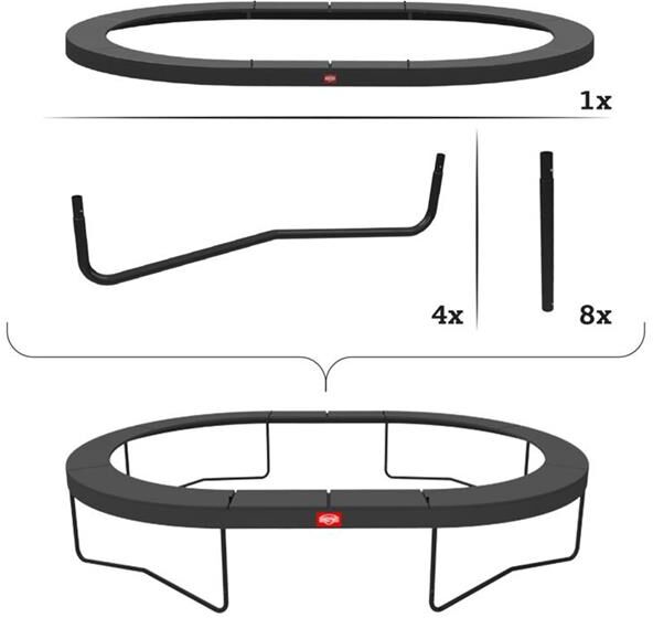 BERG Toys Berg Grand Champion  520 Grå (Box 2/2) 520x345 cm oval Grå