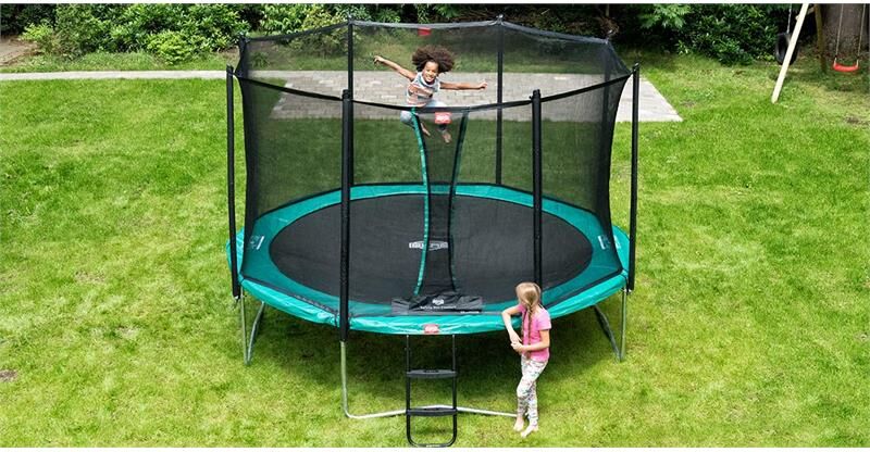 BERG Toys Berg Trampoline Favorit 380 Grønn Med Sikkerhetsnett Comfort 380 cm dia Grønn