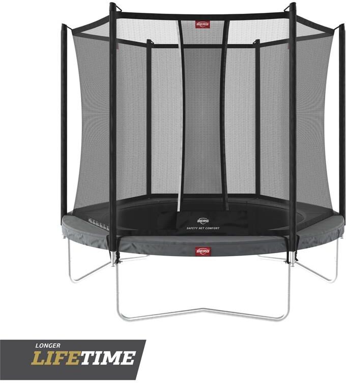 BERG Toys Berg Trampoline Favorit 270 Grå Med Sikkerhetsnett Comfort 270 cm dia Grå