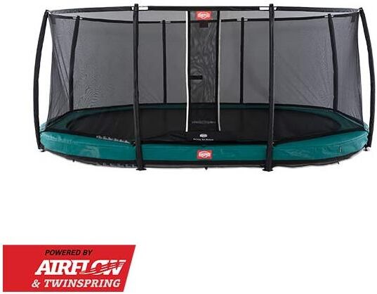 BERG Toys Berg Grand Champion Inground 350 Grønn Med Deluxe Sikkerhetsnett 350x250 cm oval Grønn