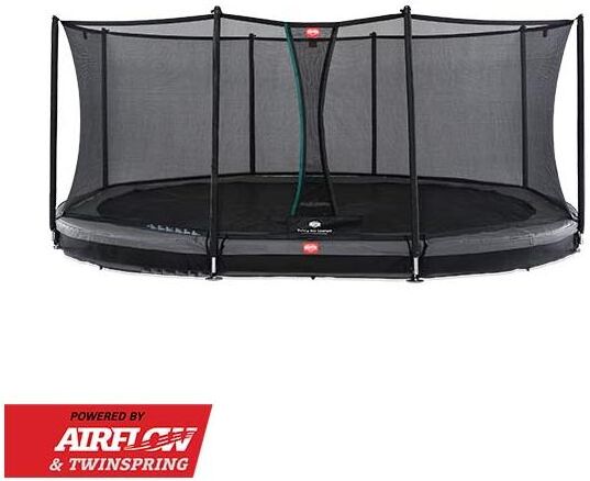 BERG Toys Berg Grand Favorit Inground 520 Grå Nedgravd Med Comfort Sikkerhetsett 520x345 cm oval Grå