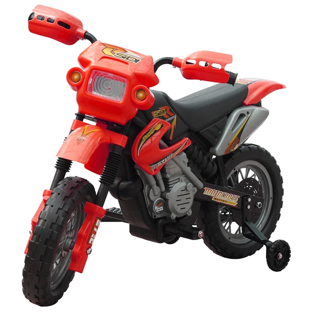 vidaXL Elektrisk rød motorsykkel til barn