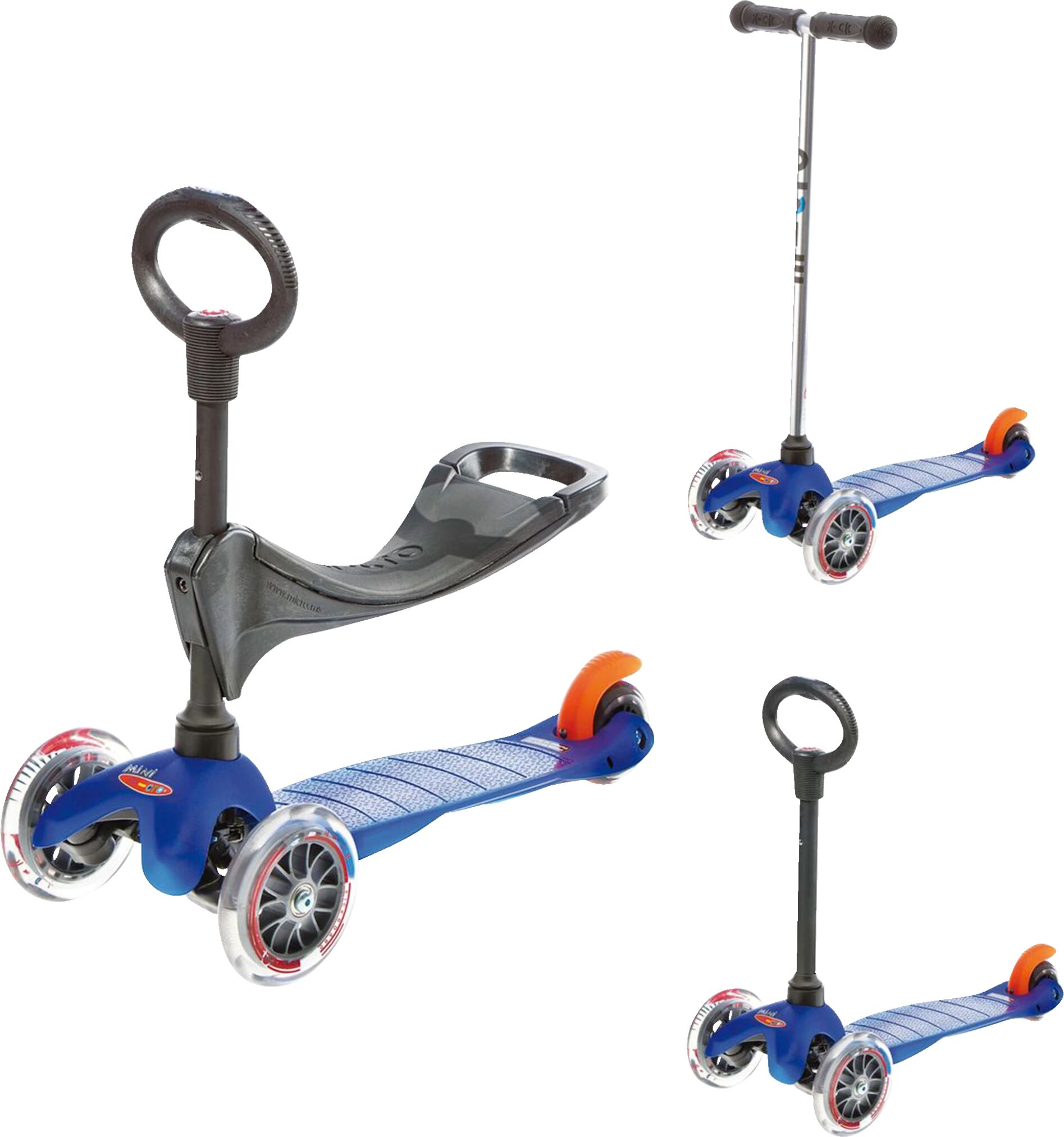 Micro MiniMicro 3 3-in-1 blue scooter, sparkesykkel STD blue