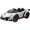 S/marca Lamborghini Veneno 12V Carro Telecomando para Crianças Branco (Idade recomendada: 6 anos)