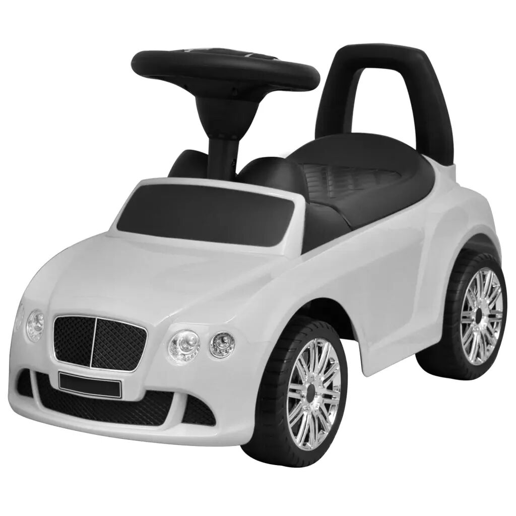 vidaXL Mini-Carro Infantil, de Impulso com Pés, modelo Bentley, cor Branca