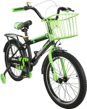 Airel Bicicleta com Cesto (Idade Minima: 4 anos - 16'' - Verde, Preto)