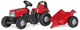 Rollytoys Conjunto de Trator Case Kid com Roll Bar e Atrelado