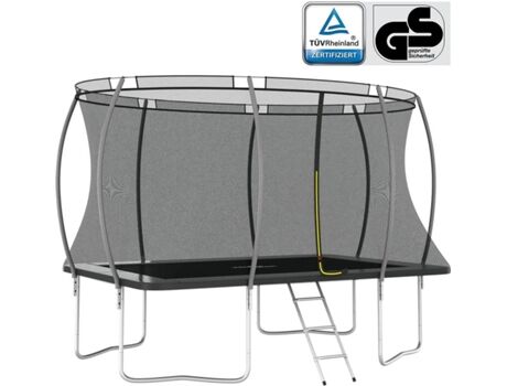 Vidaxl Trampolim Retangular Cinzento (335x244x90 cm)