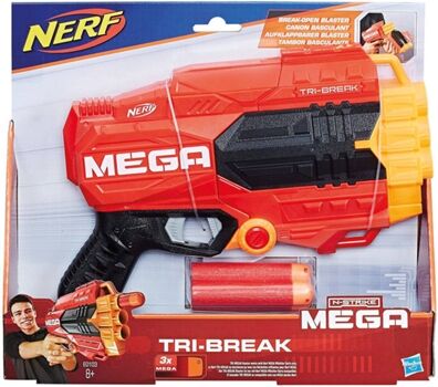 Nerf Lançador N-Strike Mega Tri-Break (Multicor - Idade Mínima: 8 Anos)