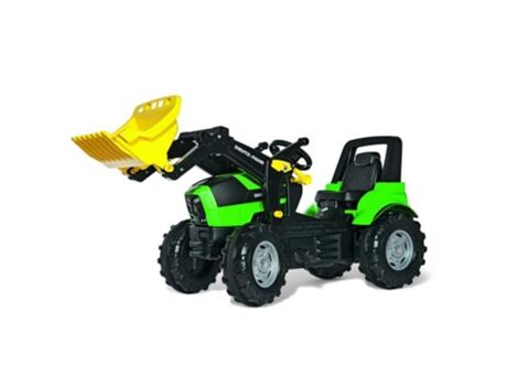 Rollytoys Trator Deutz Agrotron Farmtrac com Pá Carregadora