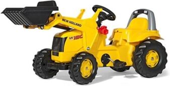 Rollytoys Trator NewHolland W190C Kid com Pá Carregador