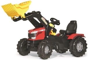 Rollytoys Trator MF 8650 Trac com Pá Carregadora