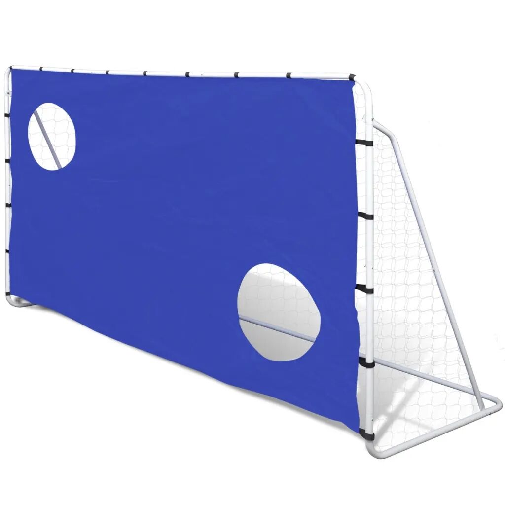 vidaXL Poartă de fotbal din oțel cu țintă 240 x 92 x 150 cm