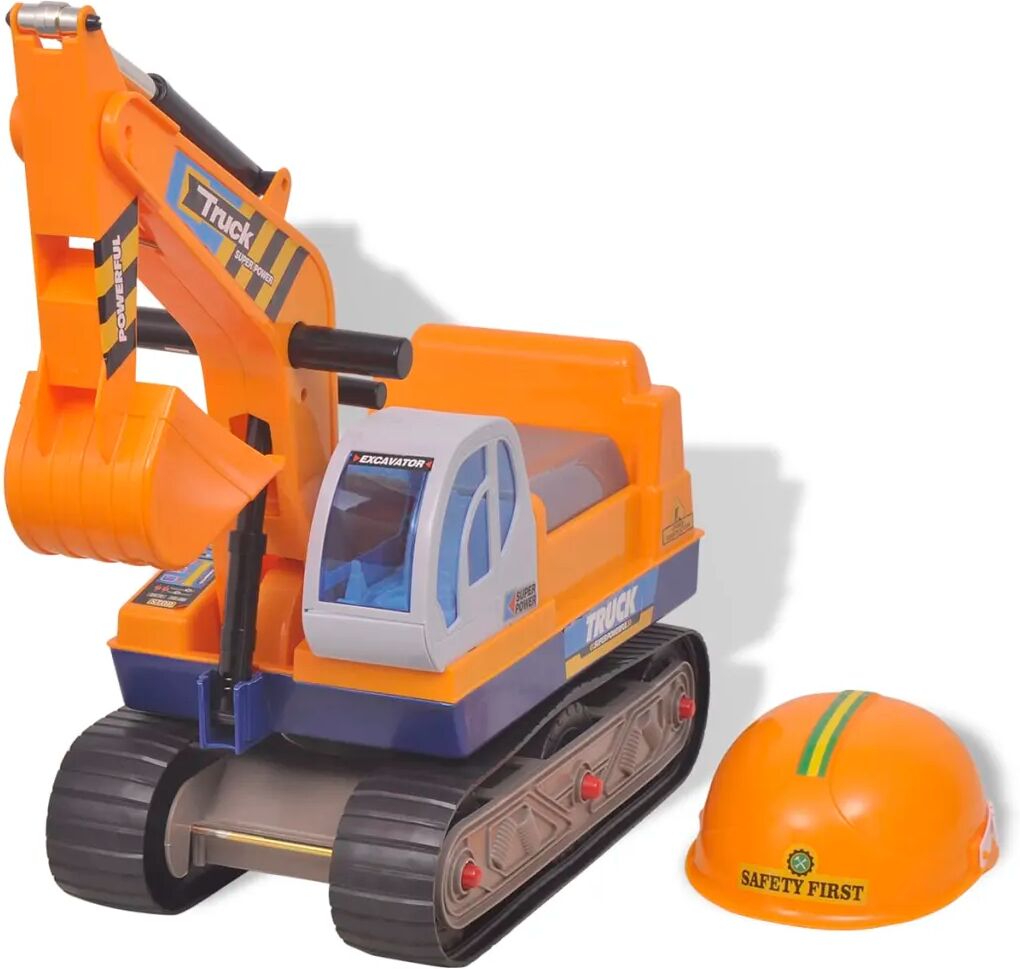 vidaXL Excavator rotativ din plastic pentru copii Galben