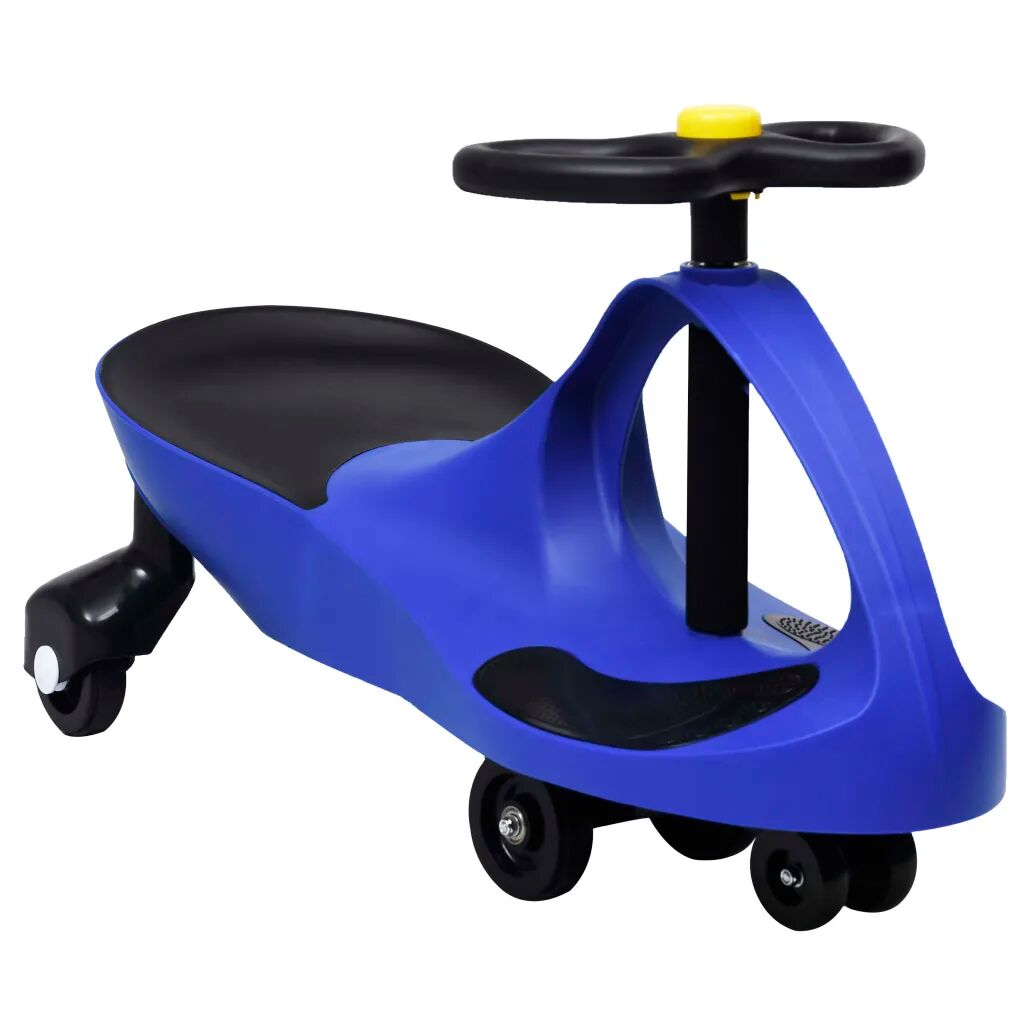 vidaXL Mașinuță tip balansoar fără pedale cu claxon, albastru