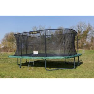 12ft x 17ft Rectangular JumpKing Trampoline with Safety Enclosure green 365.76 H x 518.16 W x 365.76 D cm