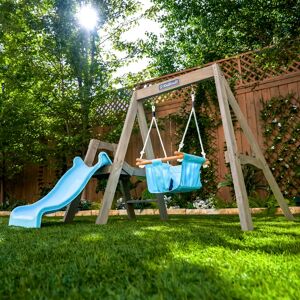 KidKraft First Play Swing Set brown 127.79 H x 175.69 W x 142.8 D cm