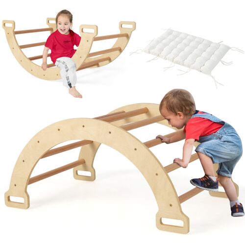 Casart Double-Sided Climbing Arch Wooden Climbing & Rocking Toy