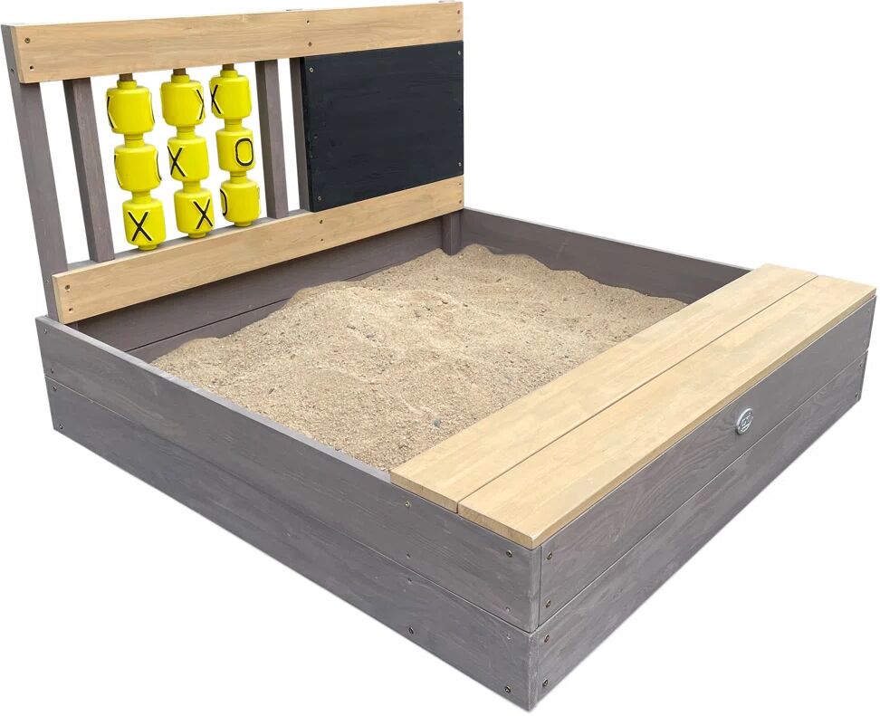 AXI 1000Cm x 655Cm Wood Square Sandbox with Cover brown/gray 655.0 H x 1000.0 W x 1000.0 D cm