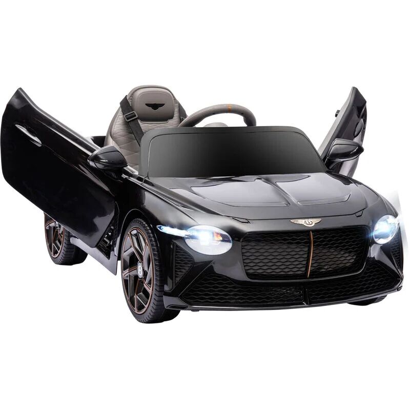 Bentley Bacalar Licensed 12V Kids Electric Ride On Car for 3-5 Years Black - Black - Homcom