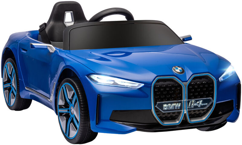 Homcom - bmw i4 Licensed 12V Kids Electric Ride-On Car with Remote for 3-6 Years Blue - Blue