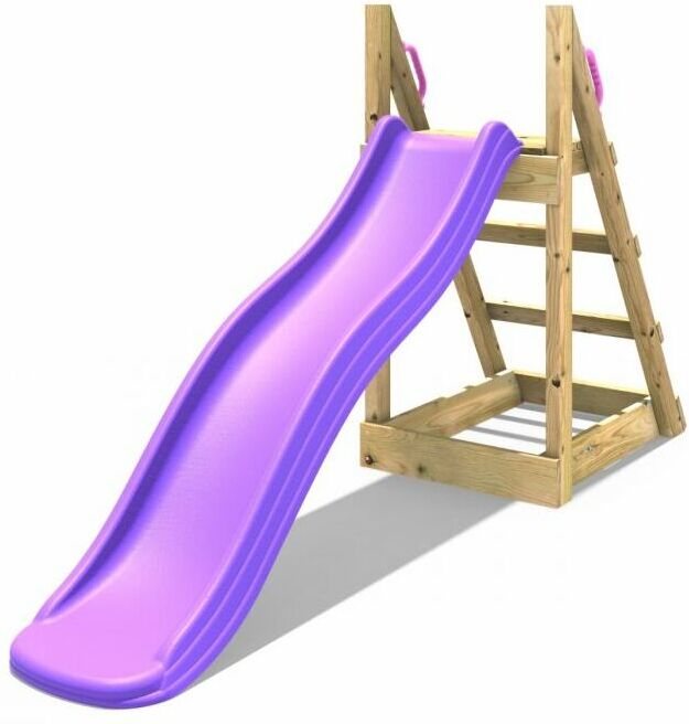 Children's Free Standing Garden Wave Water Slide with Wooden Platform - 6ft Purple - Rebo