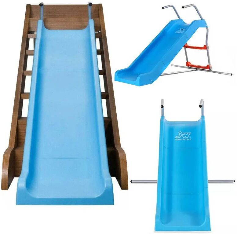 GEEZY The Magic Toy Shop Kids Slide 2 in 1 Indoor & Outdoor All Weather Garden Toddler Freestanding or Stair Slide - blue