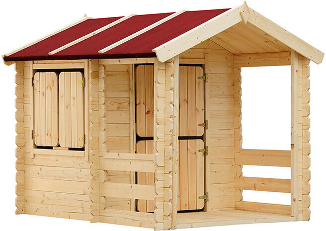 Wooden Playhouse for Kids Outdoor, 19 mm planks - Fun Wendy House Outdoor Play - Garden Play House for Kids H145 x 182 x 146 cm / 1.1 m2 Timbela M501