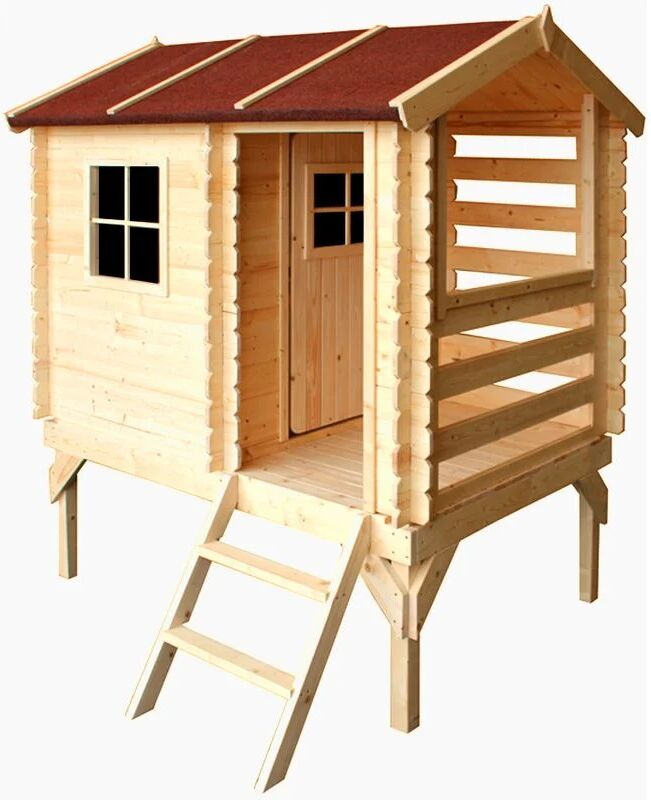 Wooden Playhouse for Kids Outdoor, 19 mm planks - Fun Wendy House Outdoor Play - Garden Play House for Kids H205 x 182 x 146 cm / 1.1 m2 Timbela M501B