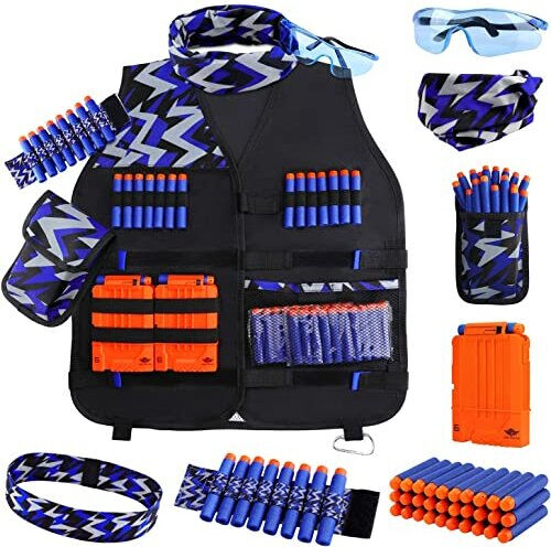 UWANTME Kids Tactical Vest Kit for Nerf Guns N-Strike Elite Series for Boys Girls