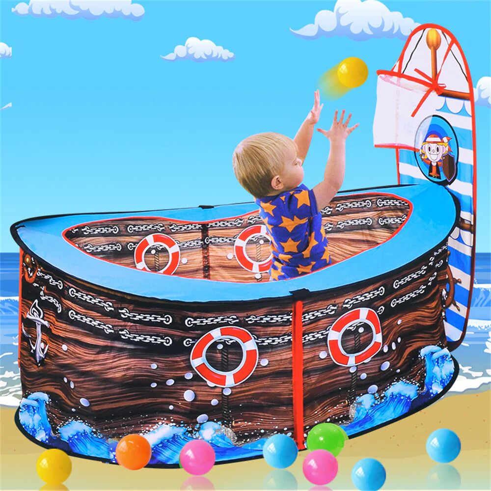 ArmadaDeals Kids Pirate Ship Marine Play Tent Indoor House Game Toy without Ball