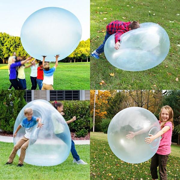 topmall Kids Children Outdoor Toys Soft Air Water Filled Bubble Ball Blow Up Balloon Toy Fun Party Game Summer Inflatable Gift for Kids