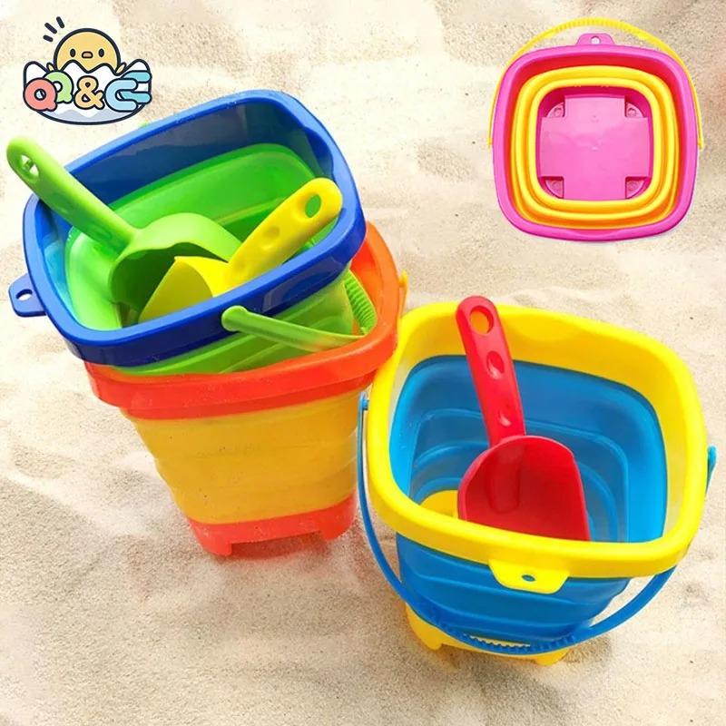 Specials Children Beach Toys Kids Play Water Toys Foldable Portable Sand Bucket Summer Outdoor Toy Beach Play Sand Water Game Toy for Kid