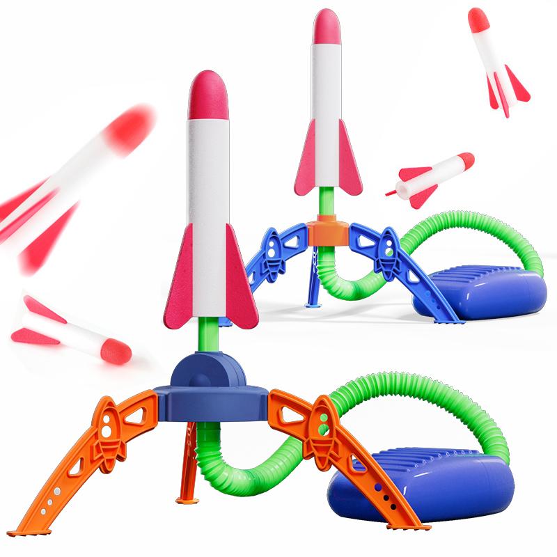 Kaiser Mall Kids Air Stomp Rocket Foot Pump Launcher Toys Sport Game Jump Stomp Outdoor Child Play Set Jump Sport Games Toys For Children