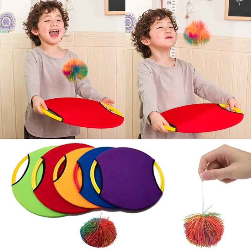 YJSTY Bouncing Circle Throwing and Catching Ball Games Kids Sensory Training Toys Parent-child Interaction Outdoor Summer Fun Sports