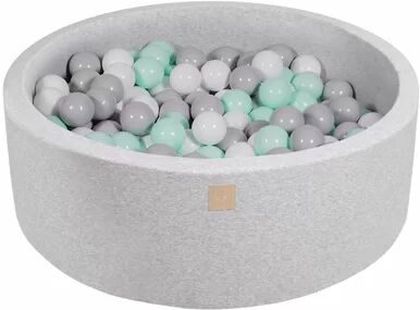 Mack + Milo Ball Pit Mack + Milo Colour: Light Grey Pool with White/Grey/Mint Balls, Size: 30cm H x 90cm W x 90cm D  - Size: 40cm H x 90cm W x 90cm D