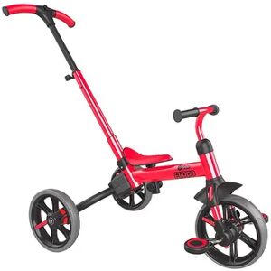 Yvolution Y Velo Flippa Red 3-in-1 Push Trike to Balance Bike