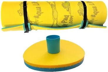 Aqua Lily Pad Water Mat Playground Float Foam Pad & 2 Floating Beverage Caddies, Multicolor