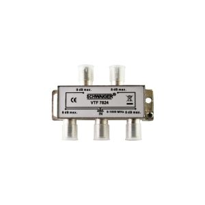 Schwaiger VTF7824 531, Kabelfordeler, 5 - 1000 Mhz, Sølv, Aluminium, 74 mm, 26 mm